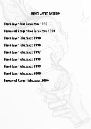 25/10/2025: Henri Jayer Tasting