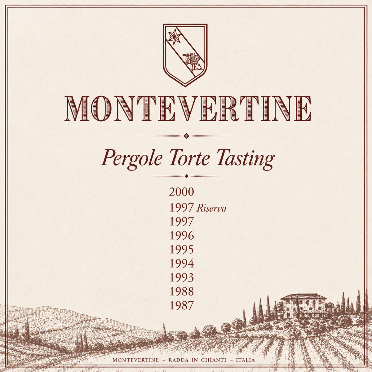 19/12/2026 Montevertine Pergole Torte Tasting