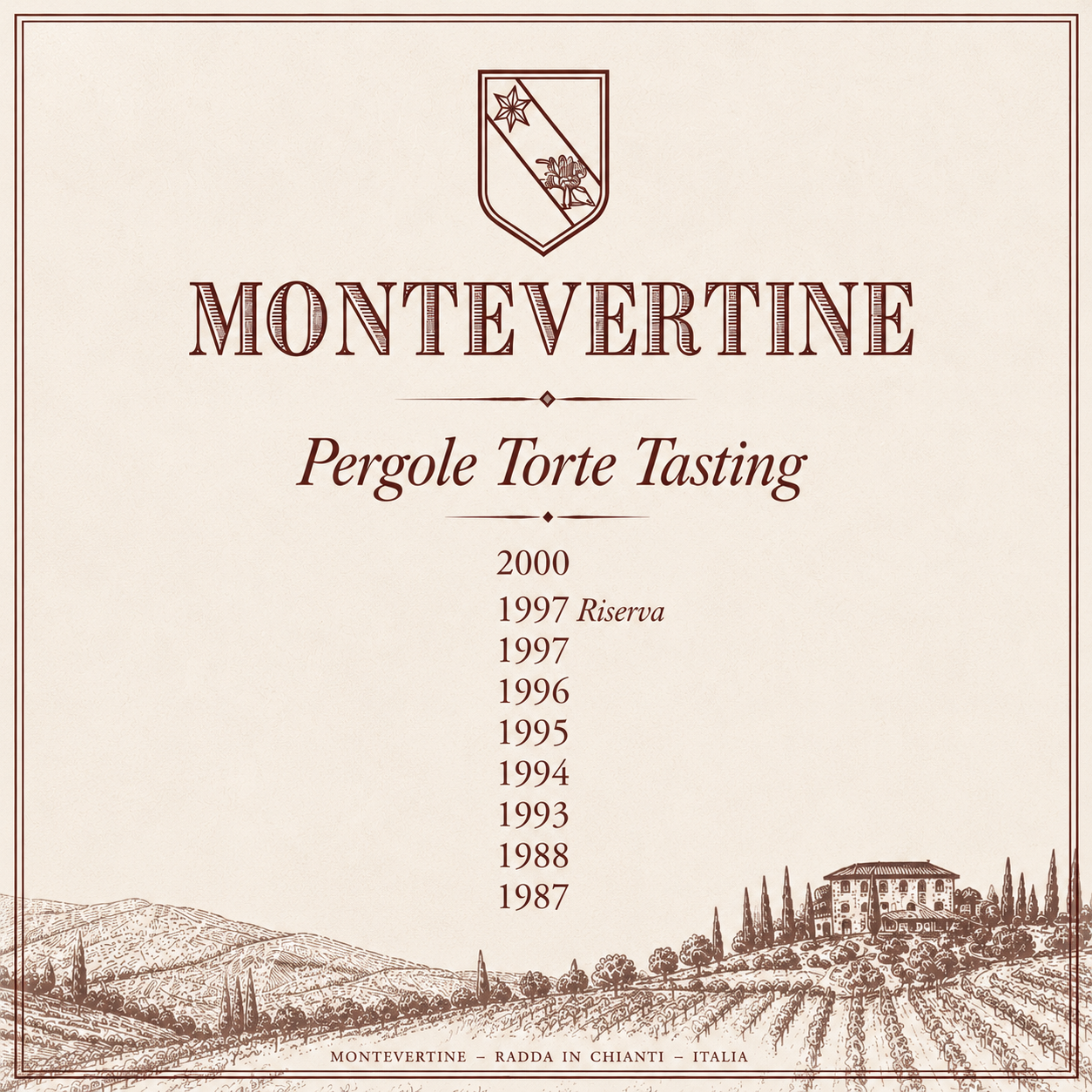 19/12/2026 Montevertine Pergole Torte Tasting